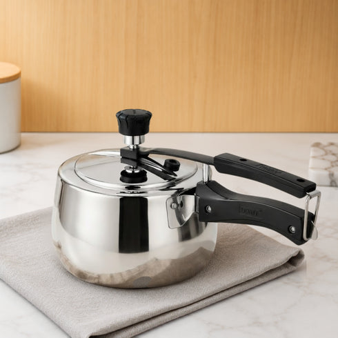 Vinod Doniv Titanium Triply Stainless Steel Pressure Cookers 2 Ltr Inner Lid Induction Friendly