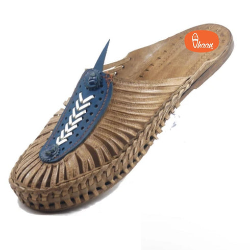 Vhaanfootwear Blue handcrafted kolhapuri shoes for Women
