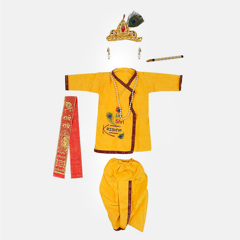 Raj Fancy Dresses Radha and Krishna Cotton| Embr Janmashtami Mythological Character Costume
