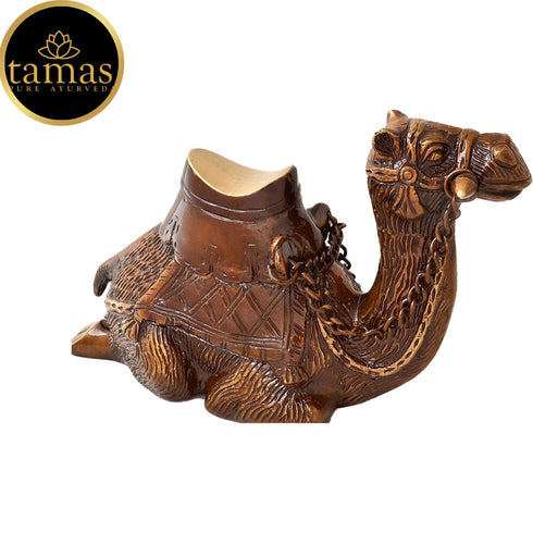 Tamas Brass MohanJodero Elegant Brown Finish Sitting Camel Sculpture (Brown)