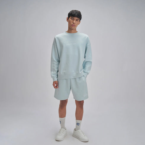 XYXX Crew Oversized Round Neck Sweatshirt - Quad Blue