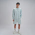 XYXX Crew Oversized Round Neck Sweatshirt - Quad Blue
