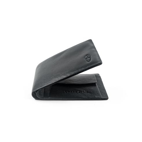 Vhaanfootwear Seamless Elegance RFID Protected Stitchless Premium NAPPA Leather Wallets for Men Black