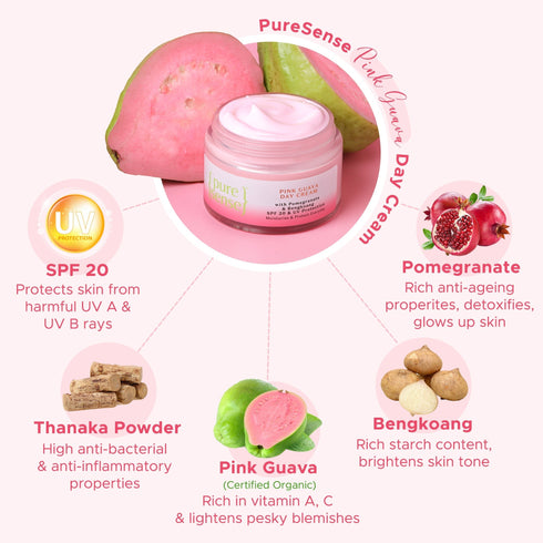 PureSense Pink Guava Day Cream | From the makers of Parachute Advansed