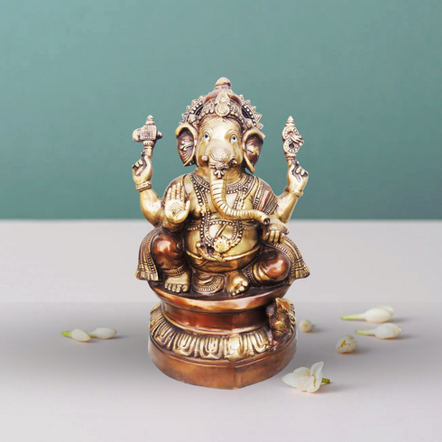 Brass Ganesh Ji Statue 11.715Kg
