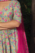 Pomcha Jaipur Jaipuri Hand Block Cotton Anarkali Set With Soft Net Dupatta
