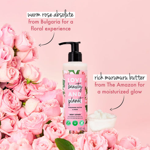 Love Beauty And Planet Murumuru Butter and Rose Body Lotion
