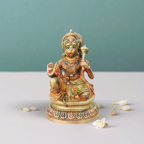Brass Standing Hanuman Ji Statue 8.56Kg