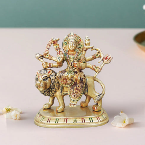 Brass Goddess Durga Superfine Idol 1.3Kg