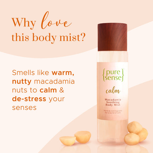 PureSense Calm Macadamia Soothing Body Mist | From the makers of Parachute Advansed
