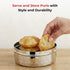 Vinod Stainless Steel Hammered Puri Dabba Set of 4 Capacity 1200 ml 1500 ml 2100 ml 2500 ml Heavy Gauge Steel Airtight Lids and Rust Free