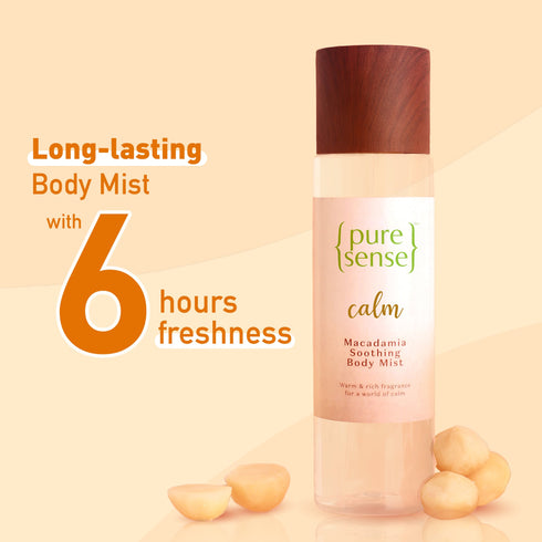 PureSense Calm Macadamia Soothing Body Mist | Paraben & Sulphate Free | From the makers of Parachute Advansed