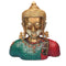 Tamas Brass Handcrafted stone worked Buddha Head Statue / Idol with Antique Finish (Multicolour) (Pack of 1)