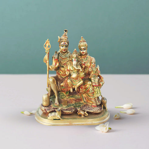Brass Shiv Parivaar Idol Statue 8.538Kg