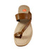 Vhaanfootwear Single Wadi Gandhi Design Soft Leather Cream Color Kolhapuri Chappal for men