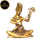 Tamas Brass Musician Sitting with Musical Instrument Sitar Showpiece