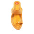 Vhaanfootwear Yellow Ladies Kolhapuri Without Wadi Handicraft Hand Punched Belt