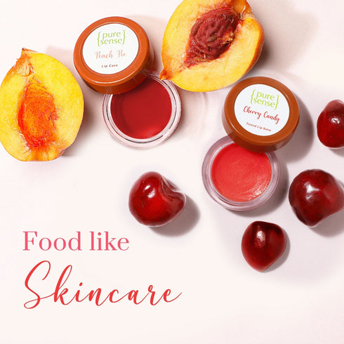 PureSense Cherry Candy Tinted Lip Balm 5ml + Peach Pie Lip Balm 5ml | From the makers of Parachute Advansed