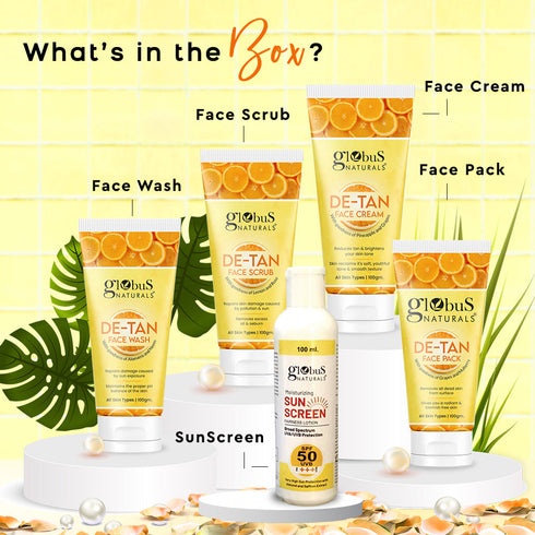 Globus Naturals De-Tan Diwali Glow Gift Box Set of 5