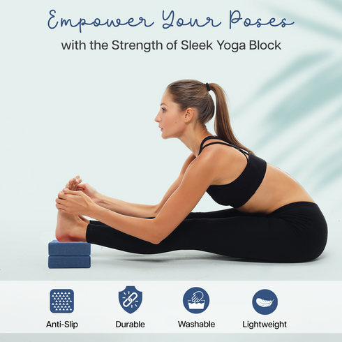 Wiselife Sleek Yoga Block Set of 2