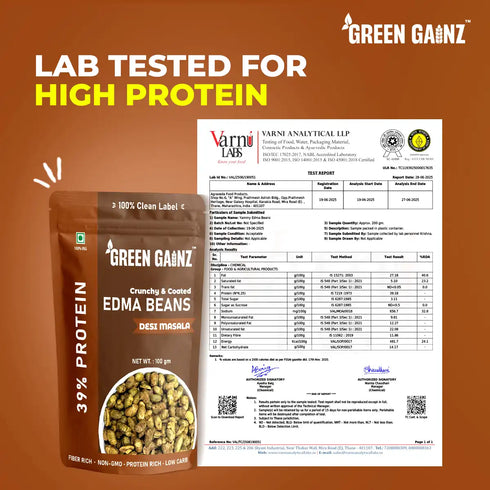 Green Gainz Edamame Desi Masala (Pack of 3)