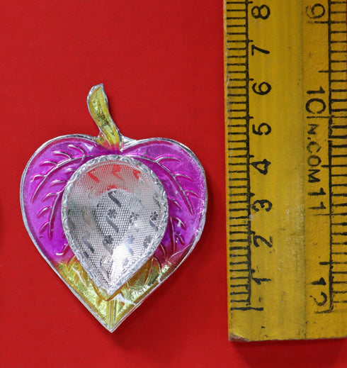 Pure Silver Peepal Leaf Pattern Fancy Diya 11.42g