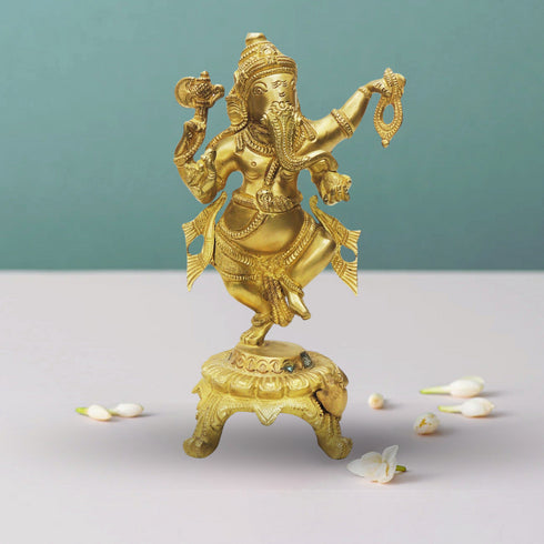 Brass Dancing Ganesh Sf 1.612Kg