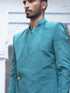 Vastramay Men's Sea Green Combo Set With Dupatta