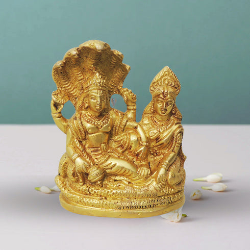 Brass Vishnu Laxmi With Shesnag 0.79Kg