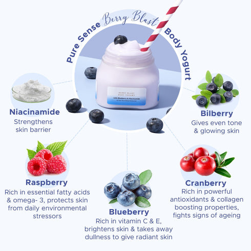 PureSense Berry Blast Body Yogurt | From the makers of Parachute Advansed