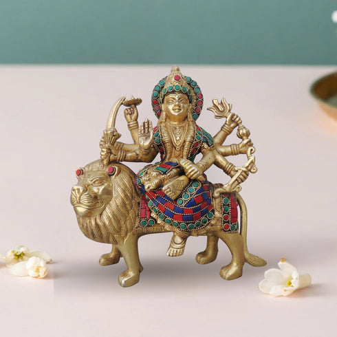 Brass Durga Ji Goddess Idol 3.15Kg