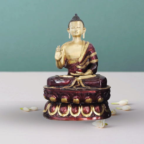 Brass Budha Statue With Antique Finish 45Kg