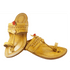 Vhaanfootwear Single wadi Yellow Pure Leather Kapashi Kolhapuri Chappal For Men Vhaan
