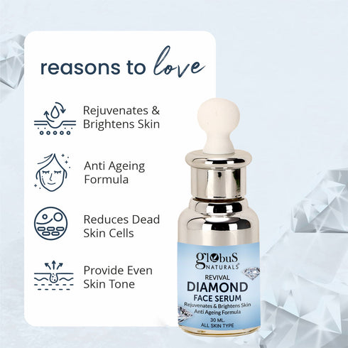 Globus Naturals Revival Diamond Shine Boosting & Anti Ageing Face Serum