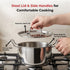 Vinod Doniv Majestic Stainless Steel Sandwich Bottom Sauce Pot With Lid 22 cm 4.5 ltr Induction Friendly