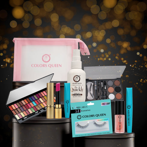 Colors Queen Glam Ready Bridal Makeup kit with Free 29 Brush Set – Complete Set