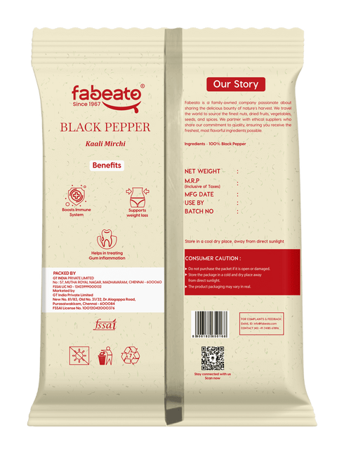 Fabeato Black Pepper Whole (Kali Mirch)