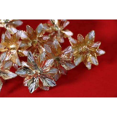 Pure Silver Gold Coated Flowers 8Grams 1 PCS