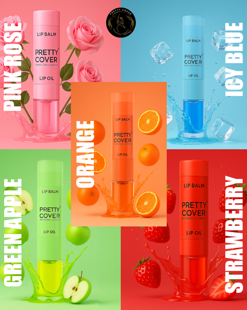 Pretty Cover Pretty Cover 2-in-1 Lip Balm Oil - Hydrating & Non-Sticky