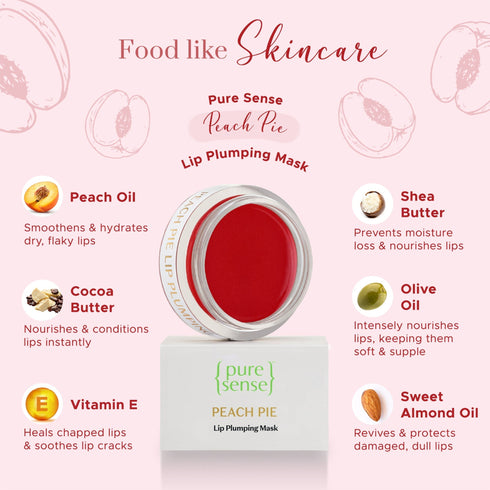 PureSense Peach Pie Lip Plumping Mask | From the makers of Parachute Advansed