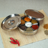 Vinod Stainless Steel Masala Dabba Spice Box with 7 Containers Spoon and Inner Lid Mirror Finish Rust Free Strong Build No 11