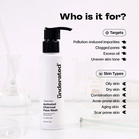 Underated Activated Charcoal Pollution Defence Face Wash