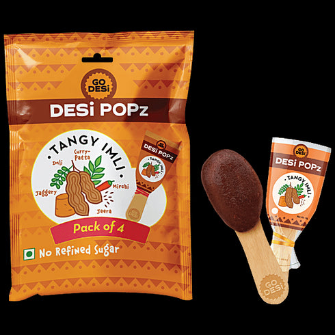GO DESi Tamarind Pop All Natural Jaggery Candy Sour | Sweet and Spicy