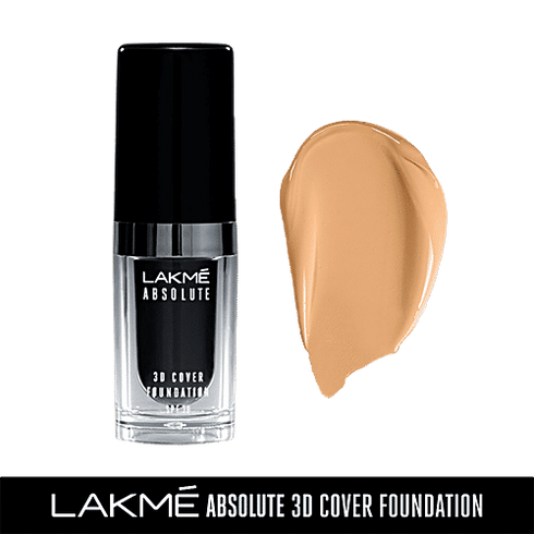 Lakme Absolute 3D Cover Foundation | Warm Natural 15 ml