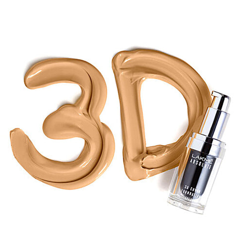 Lakme Absolute 3D Cover Foundation | Warm Natural 15 ml
