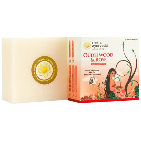 Kerala Ayurveda Natural Handmade Oudh Wood & Rose Soap