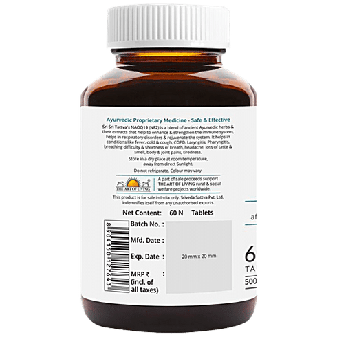 Sri Sri Tattva NAOQ19 Anti-Viral & Anti-Inflammatory Tablets - 500 mg