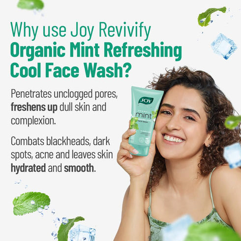 Joy Organic Mint Refreshing Cool Face Wash