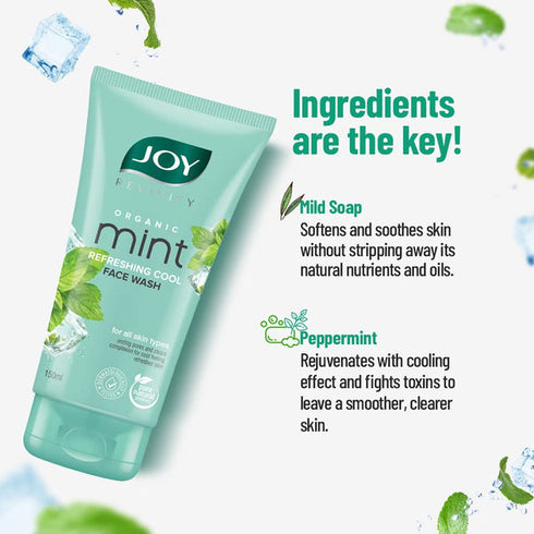 Joy Organic Mint Refreshing Cool Face Wash