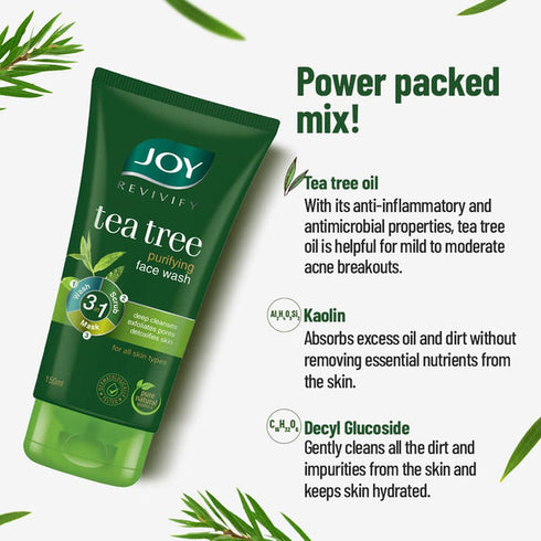 Joy Tea Tree Purifying 3in1 Face Wash
